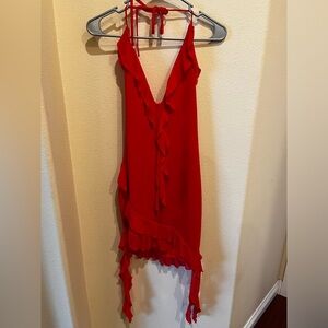 Red going out dress